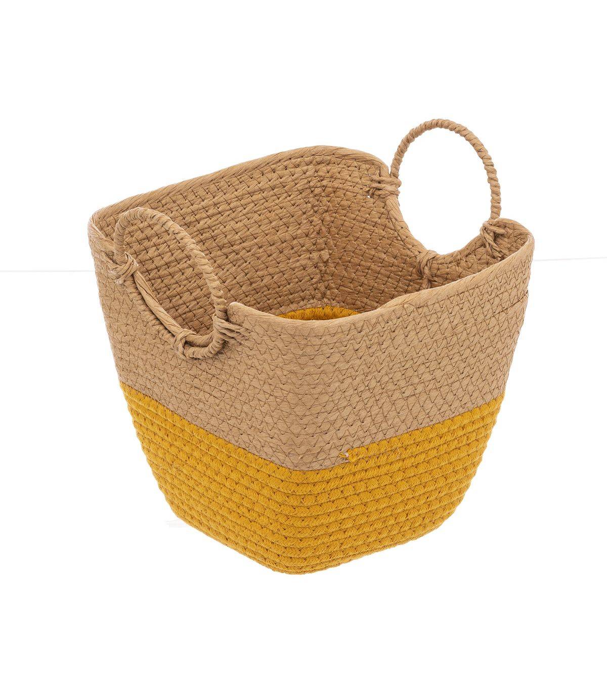 Lot de 3 Paniers de rangement Beige et Ocre - Imagen 6