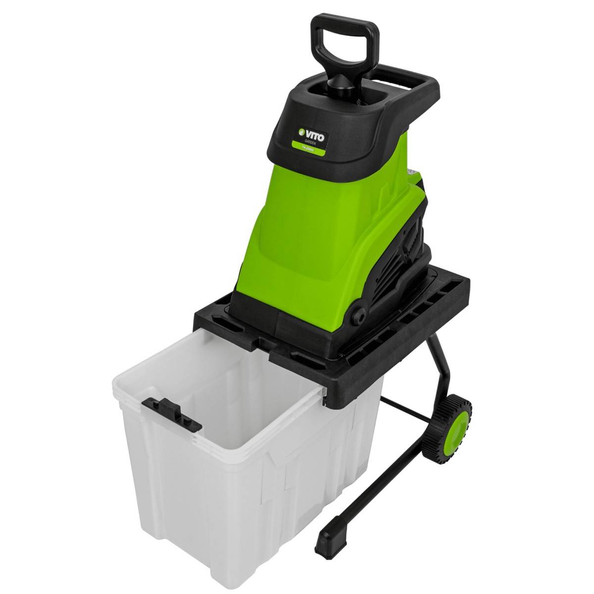 Broyeur de végétaux 2500W Bac 45L Coupe Branches 45mm Elagage Jardinage Taillage VITO - Imagen 3