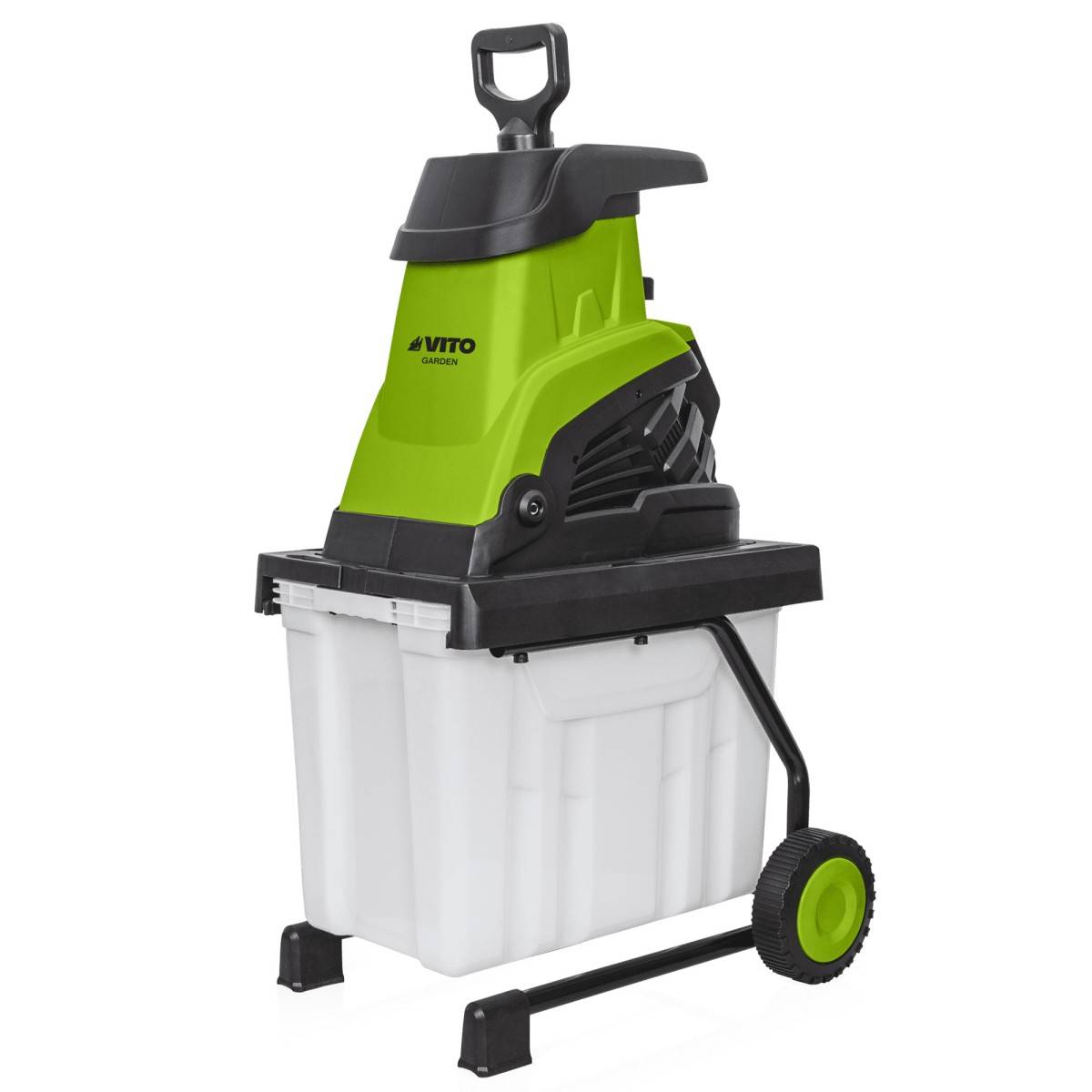 Broyeur de végétaux 2500W Bac 45L Coupe Branches 45mm Elagage Jardinage Taillage VITO - Imagen 1