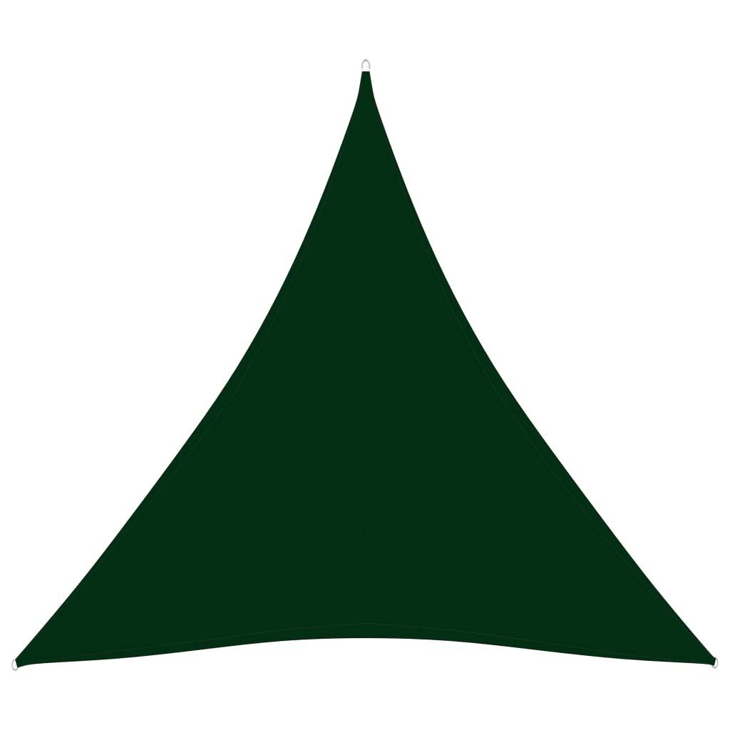 Helloshop26 - Voile toile d'ombrage parasol tissu oxford triangulaire 4 x 4 x 4 m vert foncé - Imagen 1