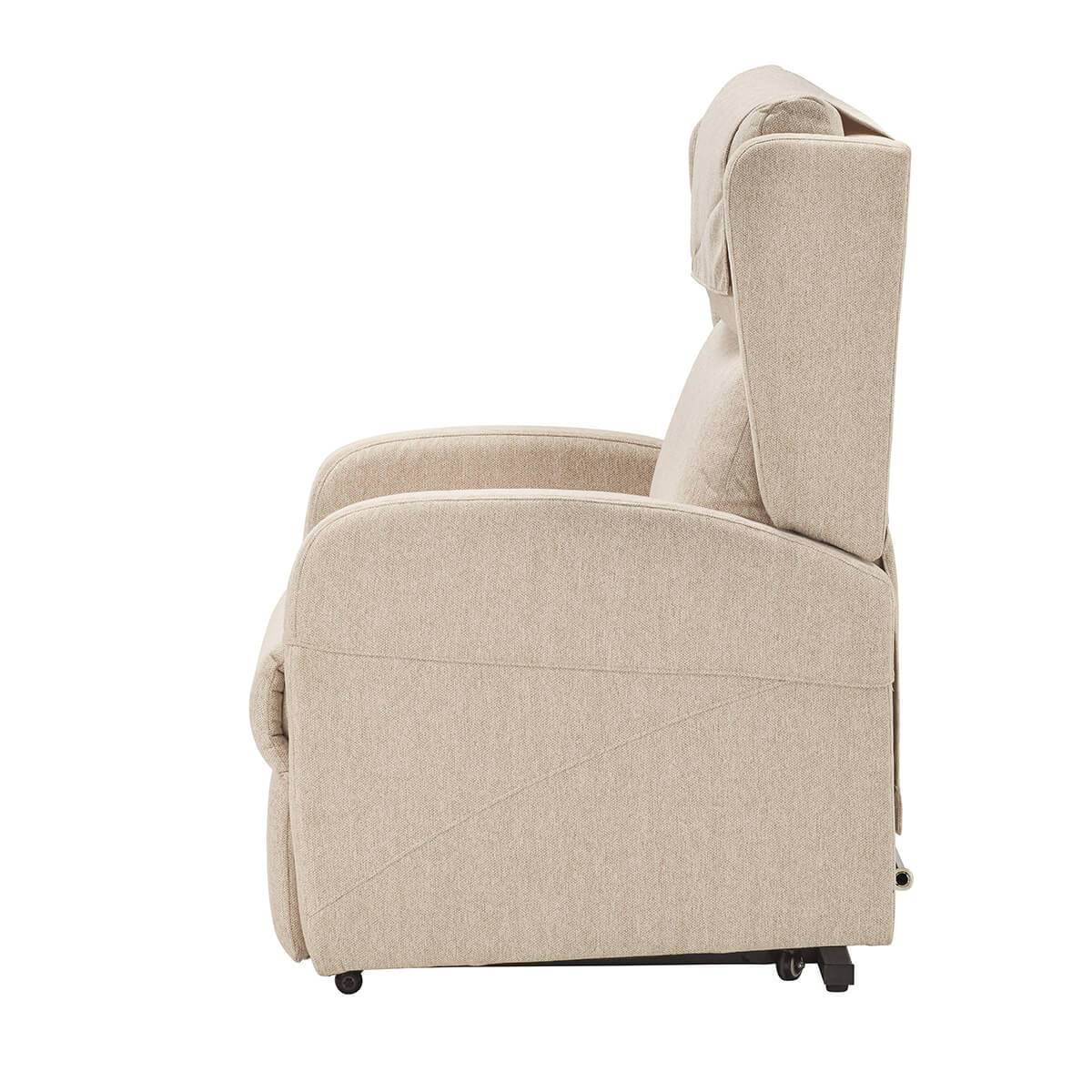 ALTOBUY - Fauteuil Relax Releveur Electrique Beige Clair avec Roulettes - SEVILLE - Image 9