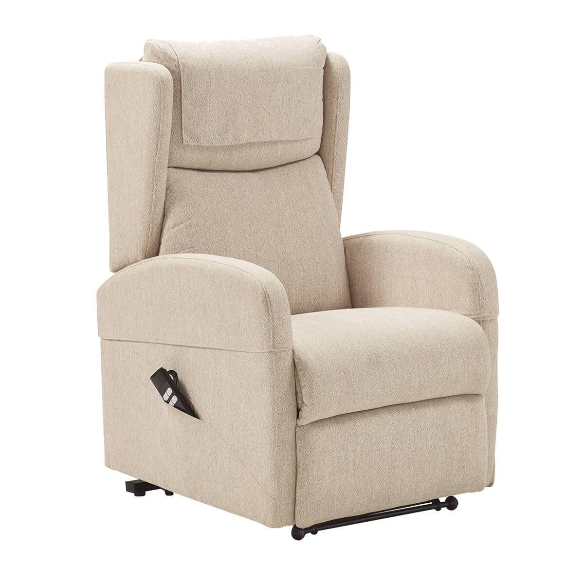 ALTOBUY - Fauteuil Relax Releveur Electrique Beige Clair avec Roulettes - SEVILLE - Image 3