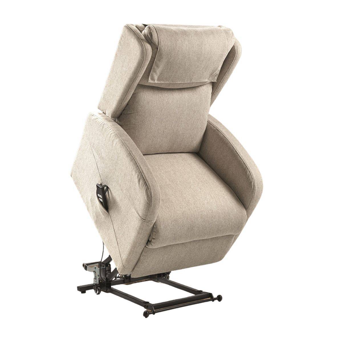 ALTOBUY - Fauteuil Relax Releveur Electrique Beige Clair avec Roulettes - SEVILLE - Image 1