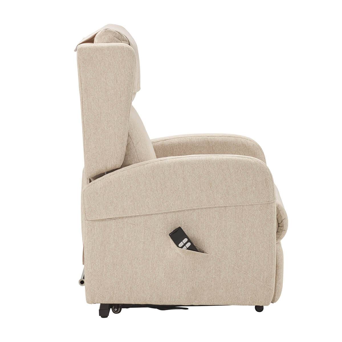 ALTOBUY - Fauteuil Relax Releveur Electrique Beige Clair avec Roulettes - SEVILLE - Image 8