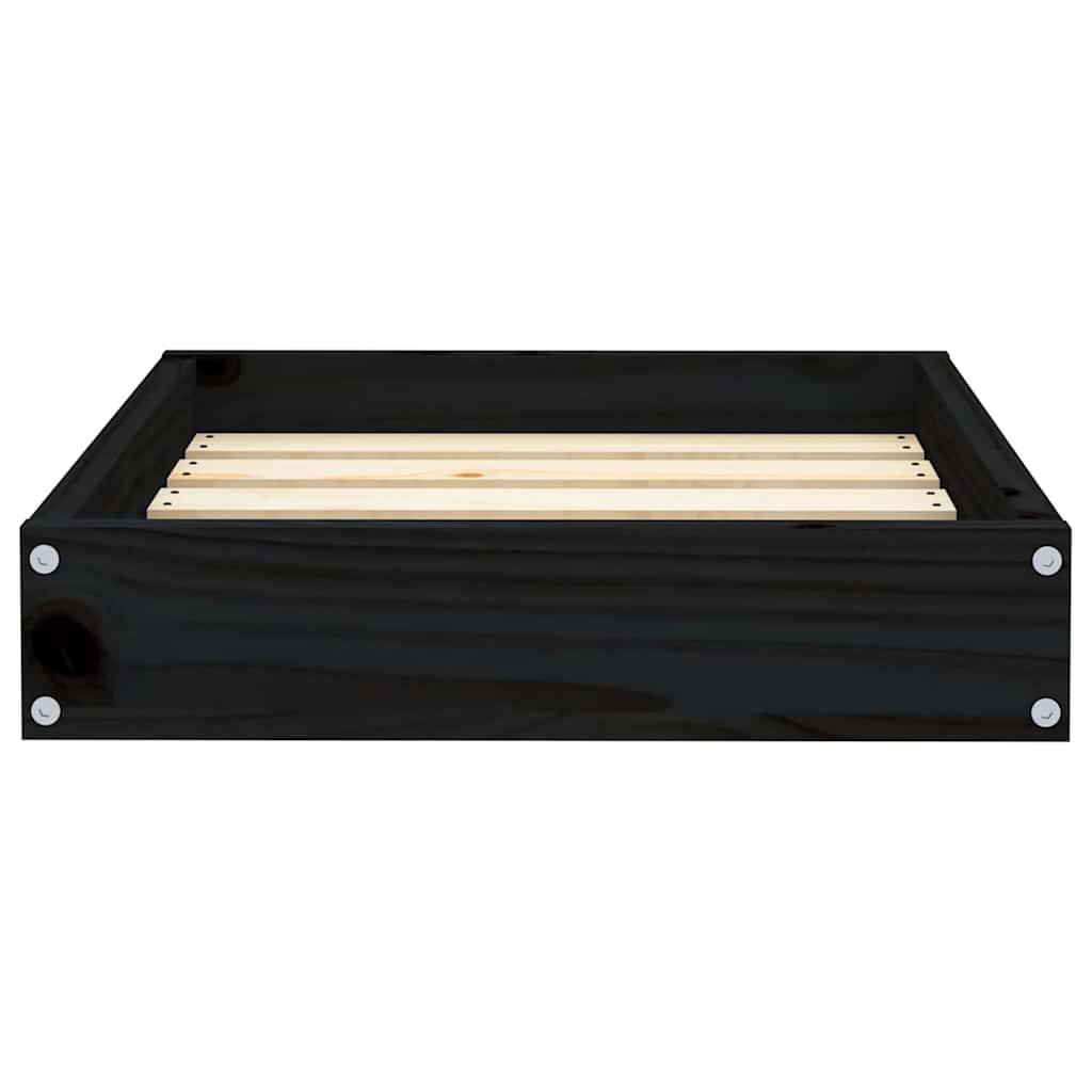 Vidaxl - Lit pour chien Noir 51,5x44x9 cm Bois de pin solide vidaXL 820850 - Imagen 4