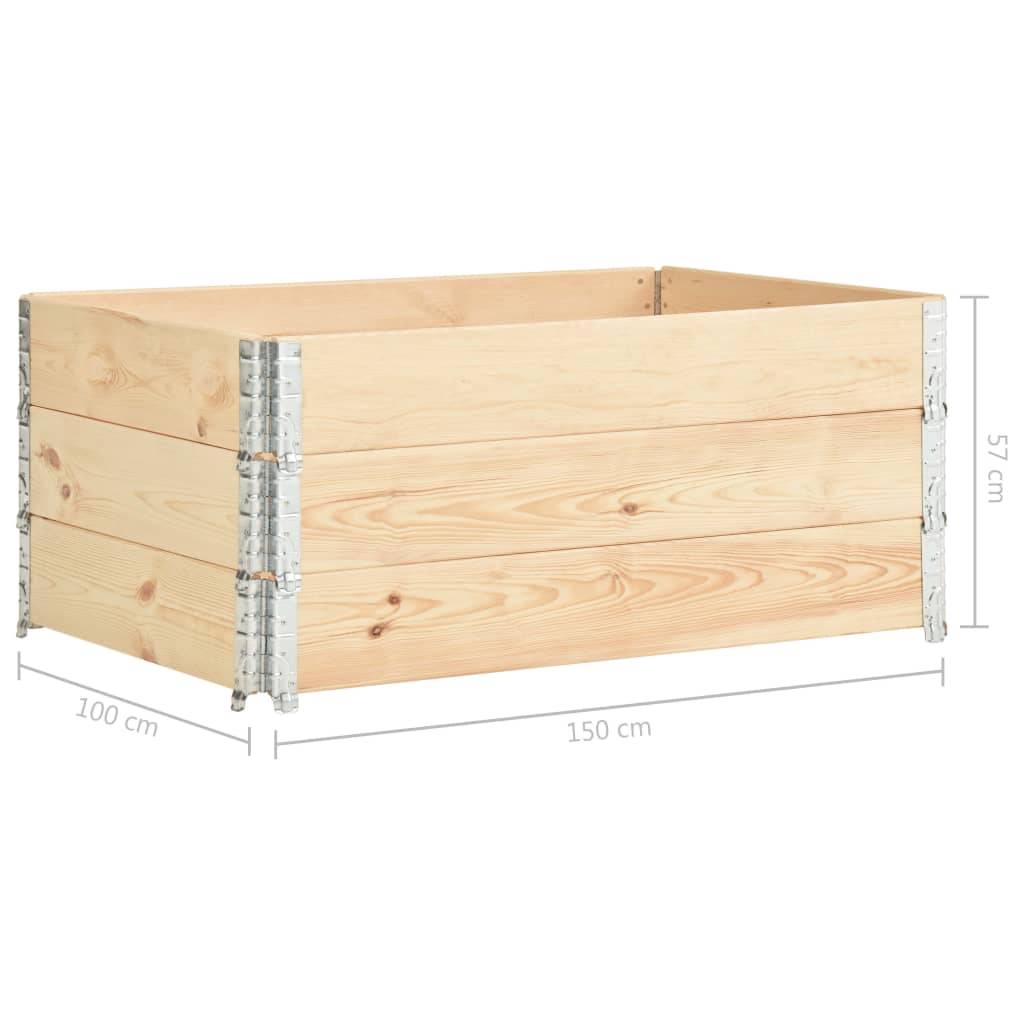 Vidaxl - Jardinières surélevées 3 pcs 100x150 cm Bois de pin solide vidaXL 3055171 - Image 3