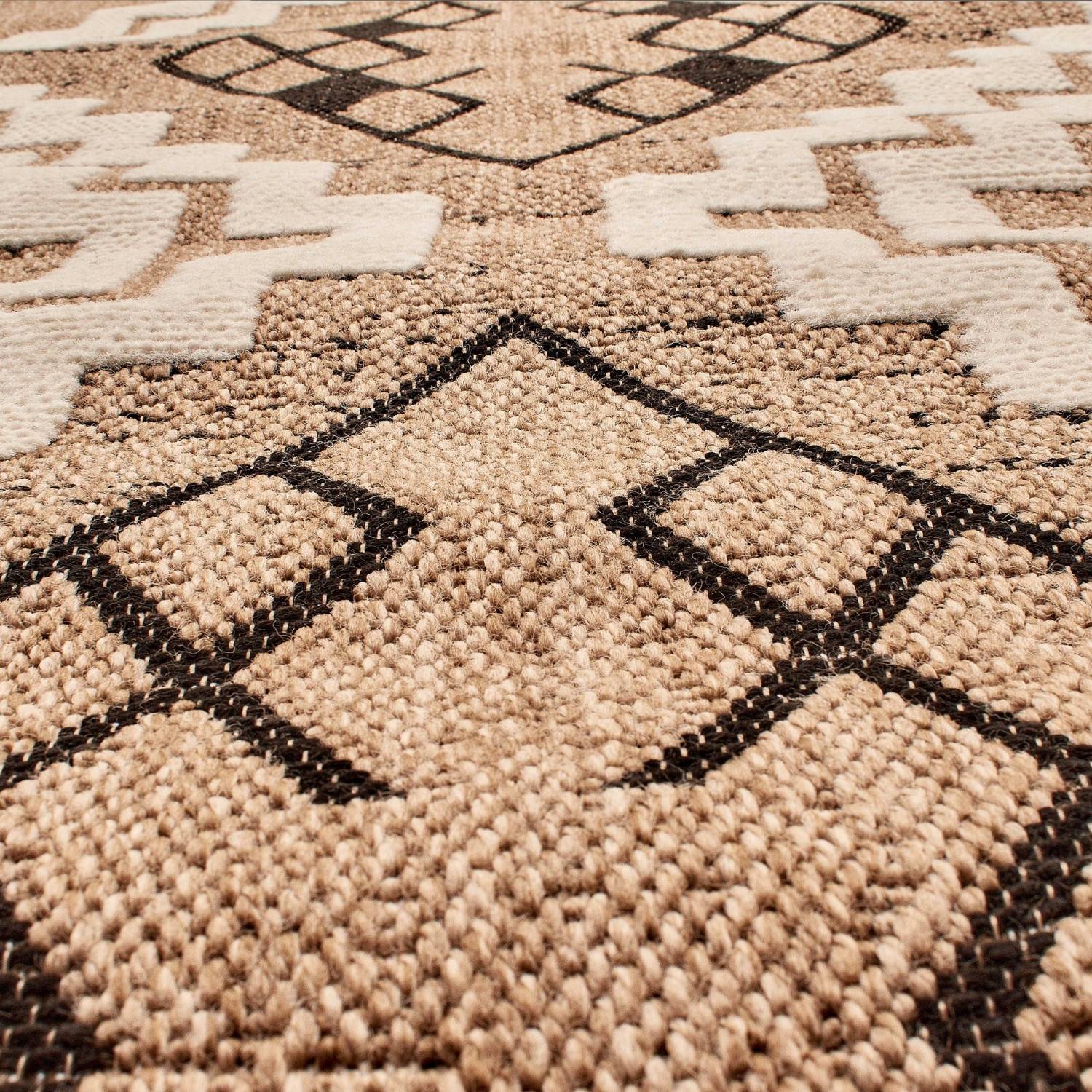 Autre - Tapis intérieur et extérieur en polypropylène marron 60x180cm - Imagen 2
