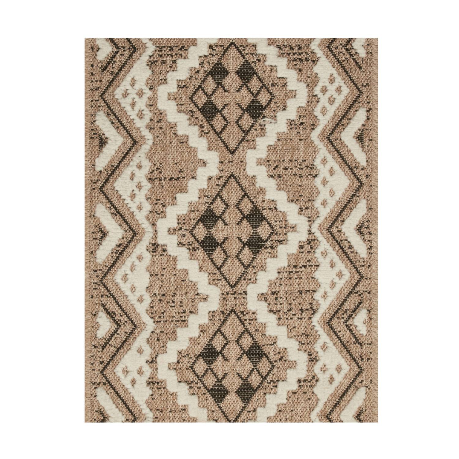 Autre - Tapis intérieur et extérieur en polypropylène marron 60x180cm - Imagen 1
