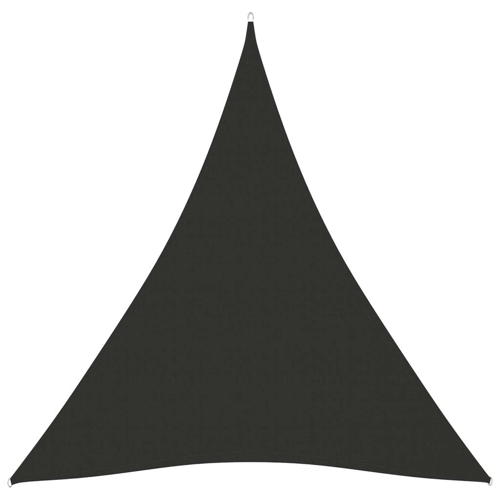 Helloshop26 - Voile d'ombrage parasol tissu oxford triangulaire 3 x 4 x 4 m anthracite - Imagen 1