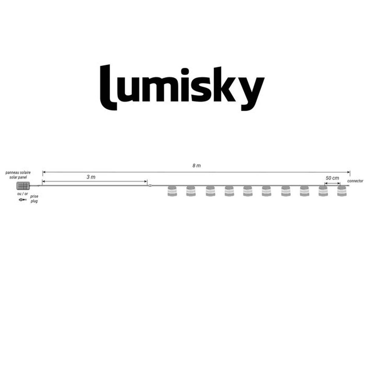 Lumisky - Guirlande solaire SAMOA HYBRID 10 ampoules 8M - Imagen 7