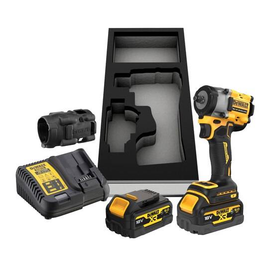 Dewalt - Boulonneuse à chocs 3/8' XR 18V 5Ah li-ion brushless DEWALT - DCF923P2G-QW - Imagen 1