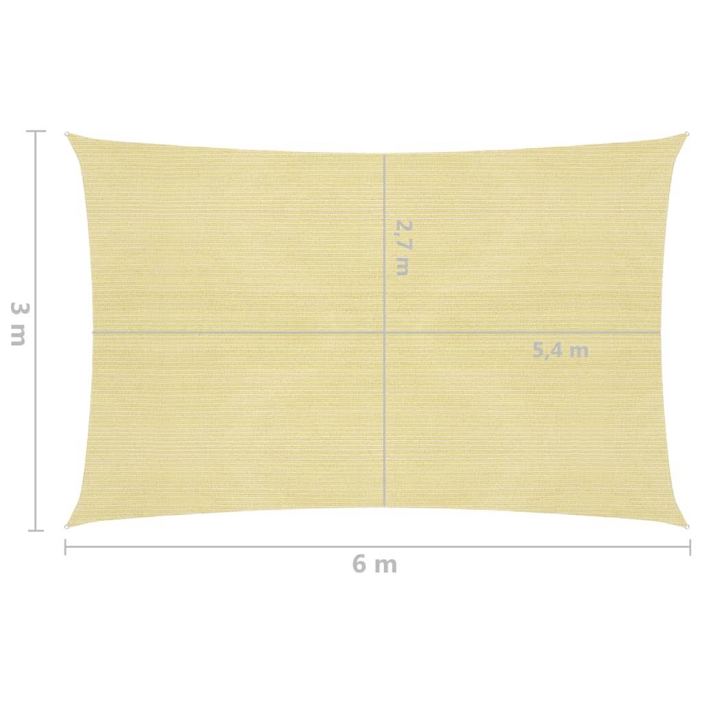 Helloshop26 - Voile toile d'ombrage parasol 160 g/m² beige 3 x 6 m PEHD - Imagen 6