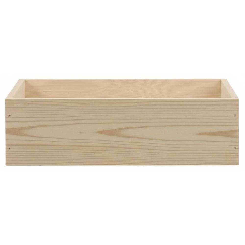 Jardindeco - Caisse en bois brut de rangement 40 x 30 x 8 cm  JardinDeco Iksd - Imagen 3