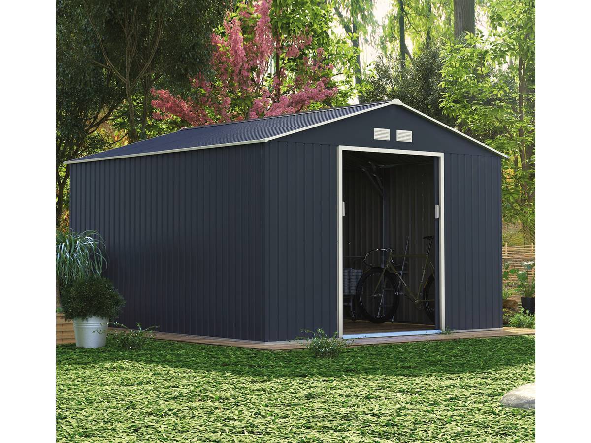 Habitat Et Jardin - Abri De Jardin Métal "vegas" - 13 M² - Gris -habitat Et Jardin - Imagen 2