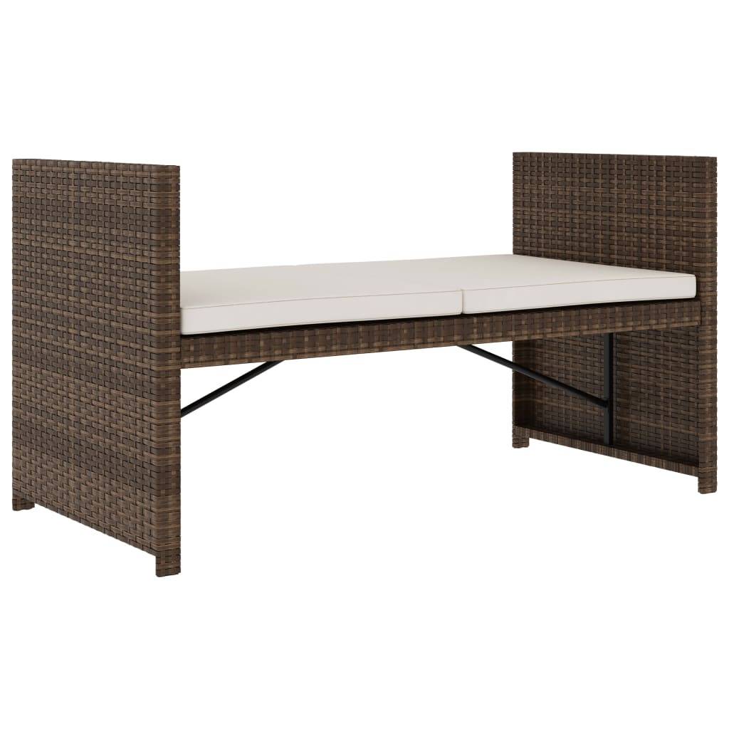 Vidaxl - Salon de jardin 5 pcs avec coussins Résine tressée Marron vidaXL 48133 - Imagen 6
