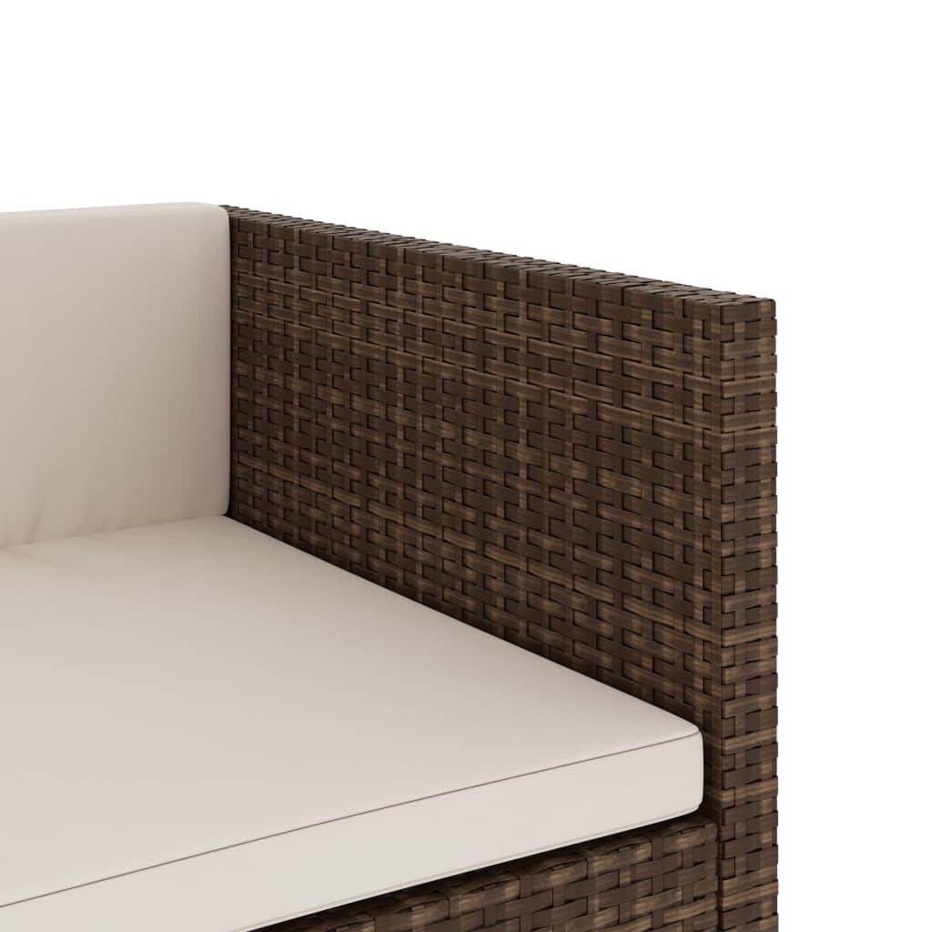 Vidaxl - Salon de jardin 5 pcs avec coussins Résine tressée Marron vidaXL 48133 - Imagen 4