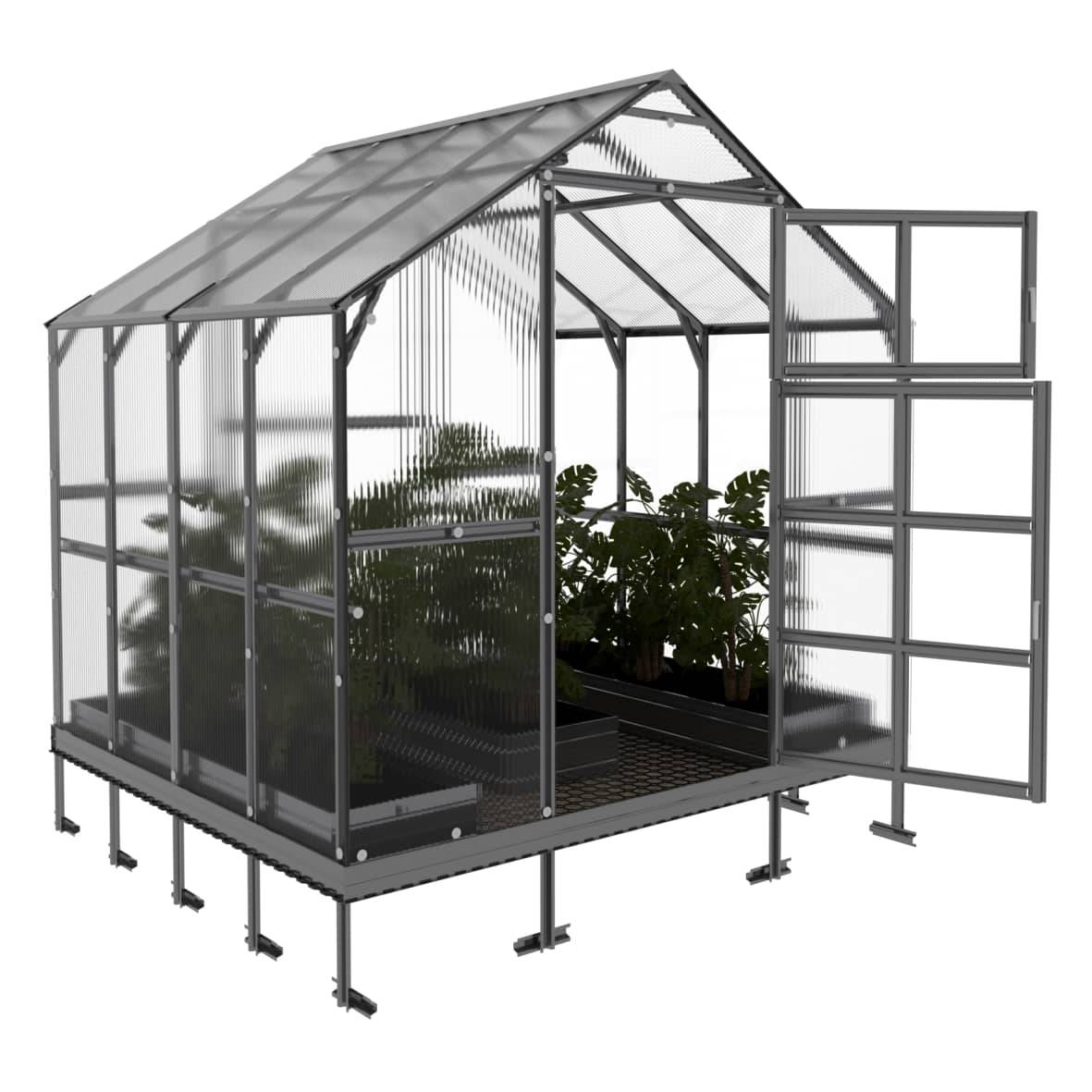 KLASIKA GREENHOUSES - Serre KLASIKA HOUSE 2,35 x 2,12 m (4,98 m²), 6 mm avec revêtement en polycarbonate - Image 4