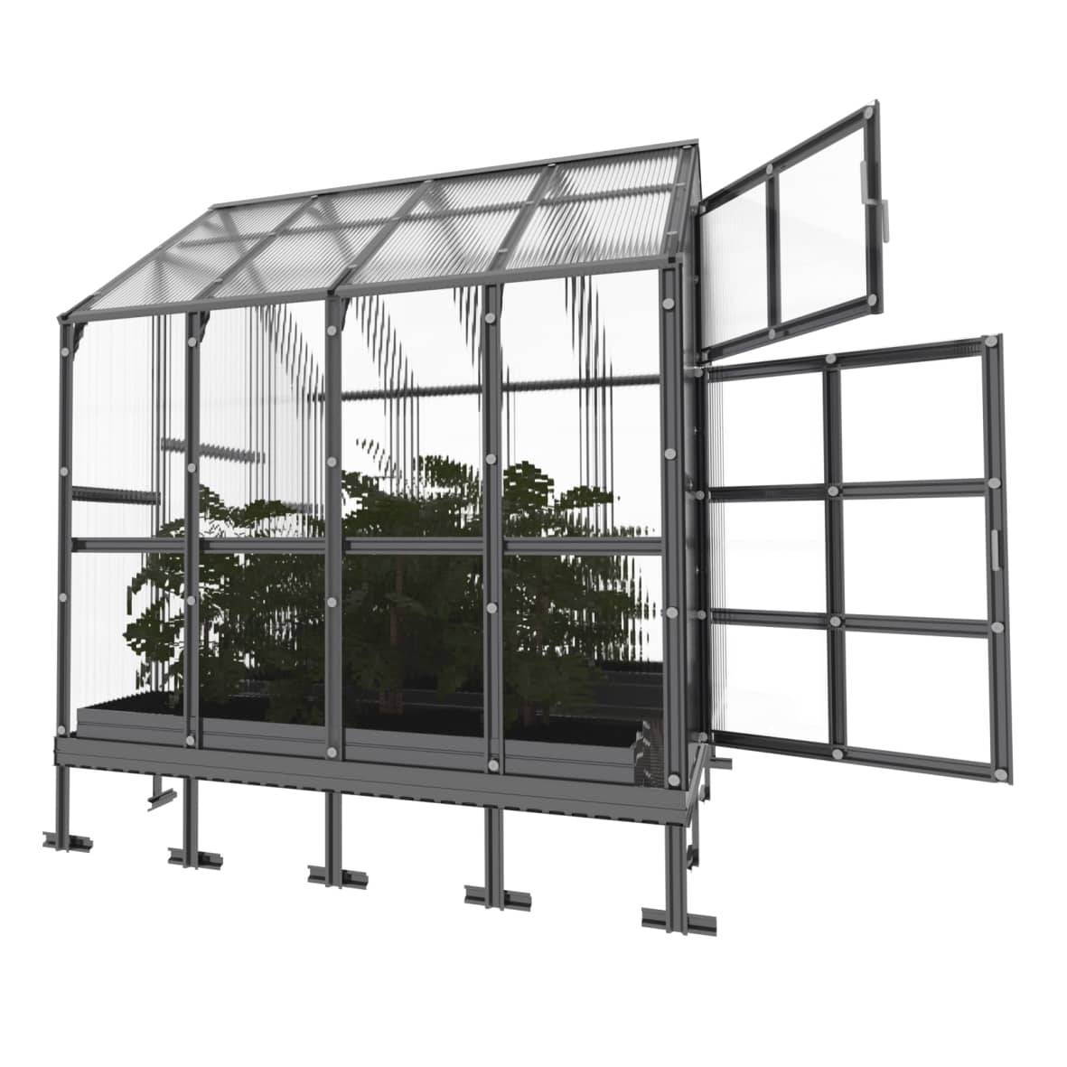 KLASIKA GREENHOUSES - Serre KLASIKA HOUSE 2,35 x 2,12 m (4,98 m²), 6 mm avec revêtement en polycarbonate - Image 5