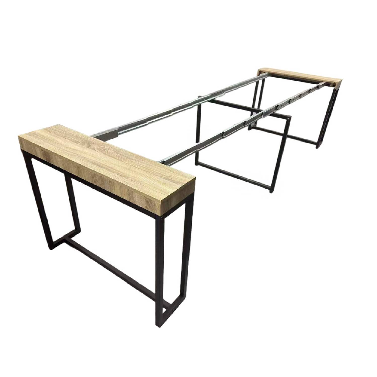 Table extensible 10-12 personnes effet bois 300cm KAMA - Image 6