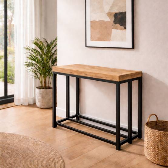 Table extensible 10-12 personnes effet bois 300cm KAMA - Image 5