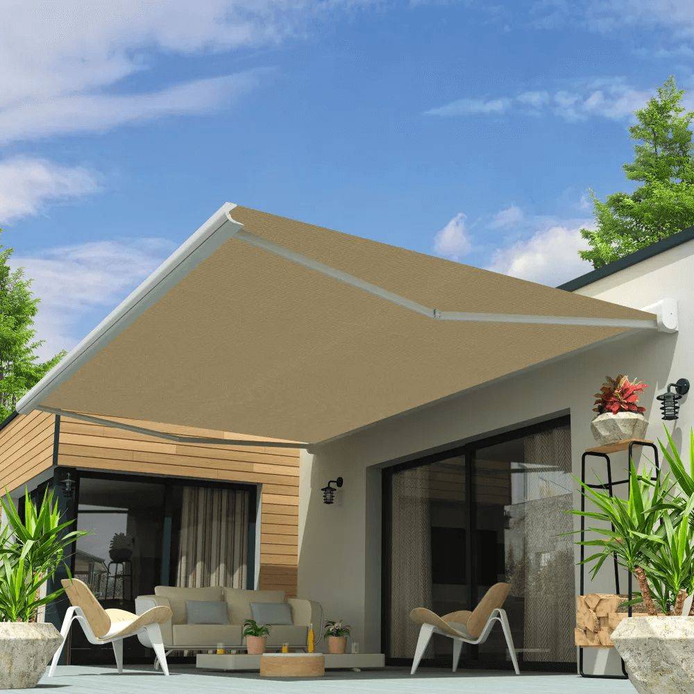 Intersun - Store banne coffre CELESTE 5,00x3,00 M (Manuelle - Blanc - Ecru) - INTERSUN - Imagen 5