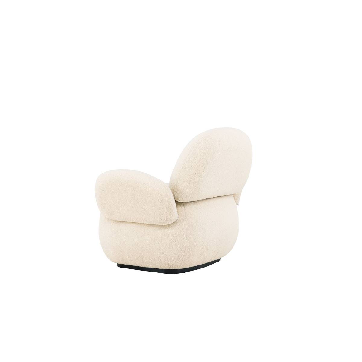 Paris Prix - Fauteuil Design Chenille "Sevilla" 105cm Beige - Image 8