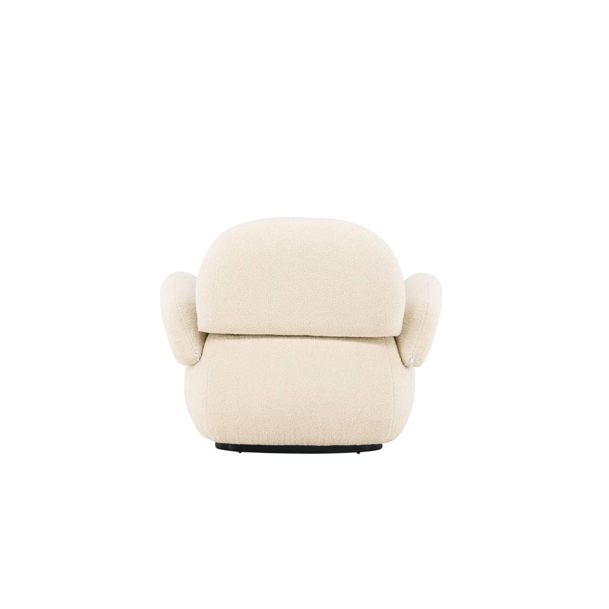 Paris Prix - Fauteuil Design Chenille "Sevilla" 105cm Beige - Image 10