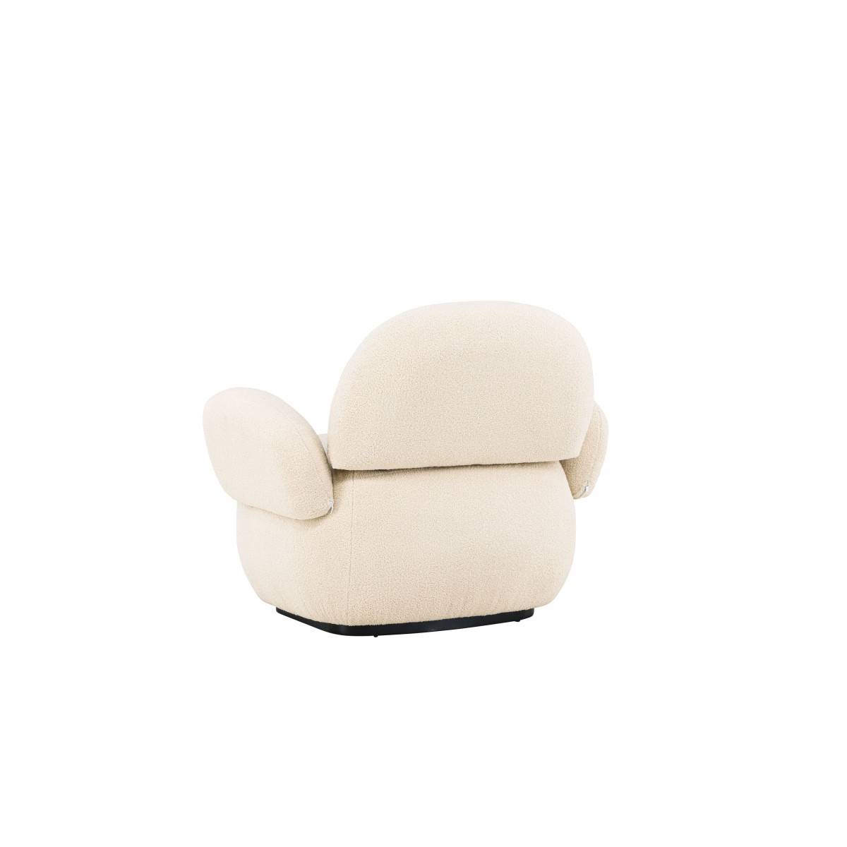 Paris Prix - Fauteuil Design Chenille "Sevilla" 105cm Beige - Image 9