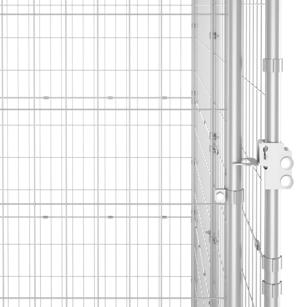 Helloshop26 - Chenil extérieur cage enclos parc animaux chien extérieur acier galvanisé avec toit 14,52 m² - Imagen 6