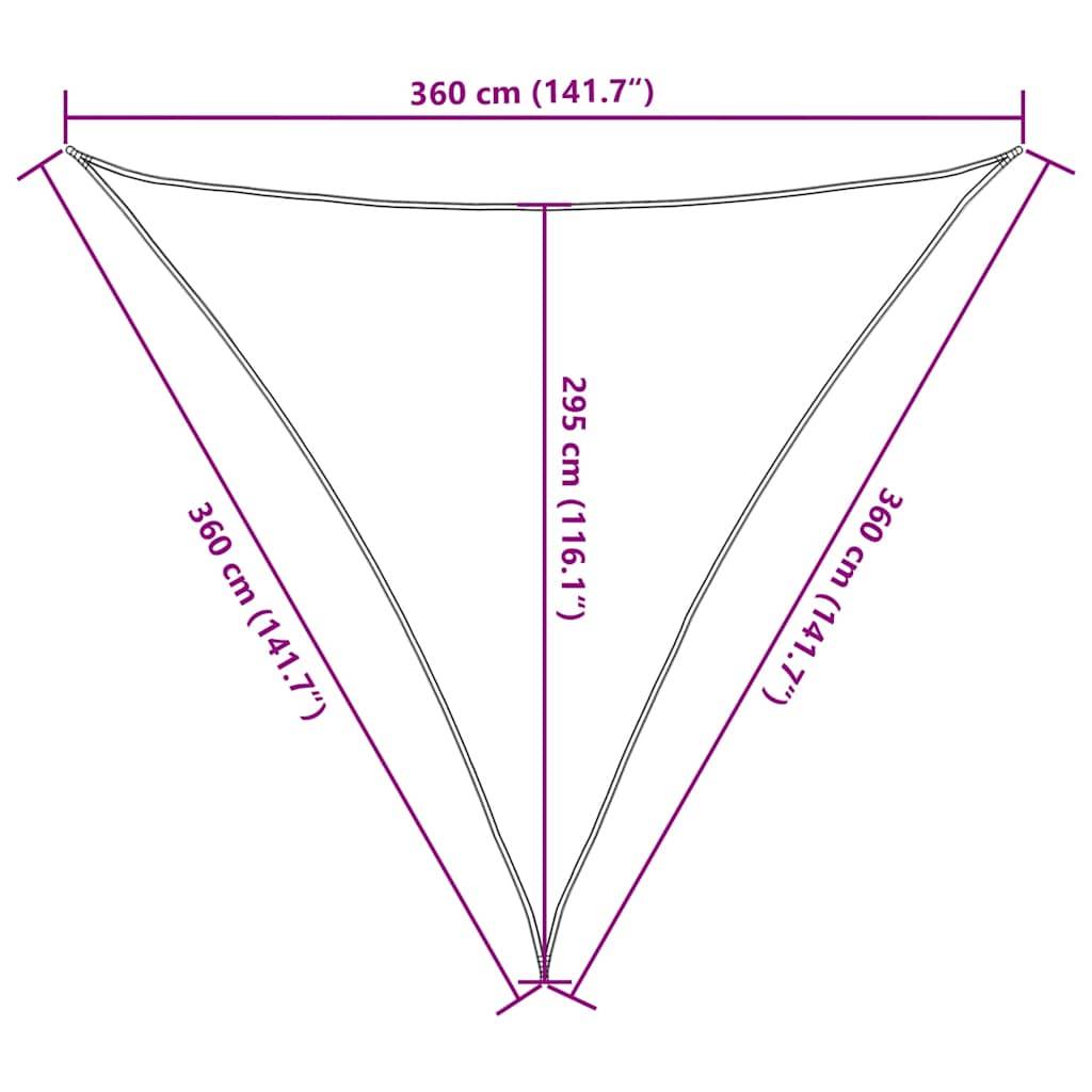 Voile d'ombrage PEHD sable 360 x 360 x 360 cm - PANGIVO - Image 9