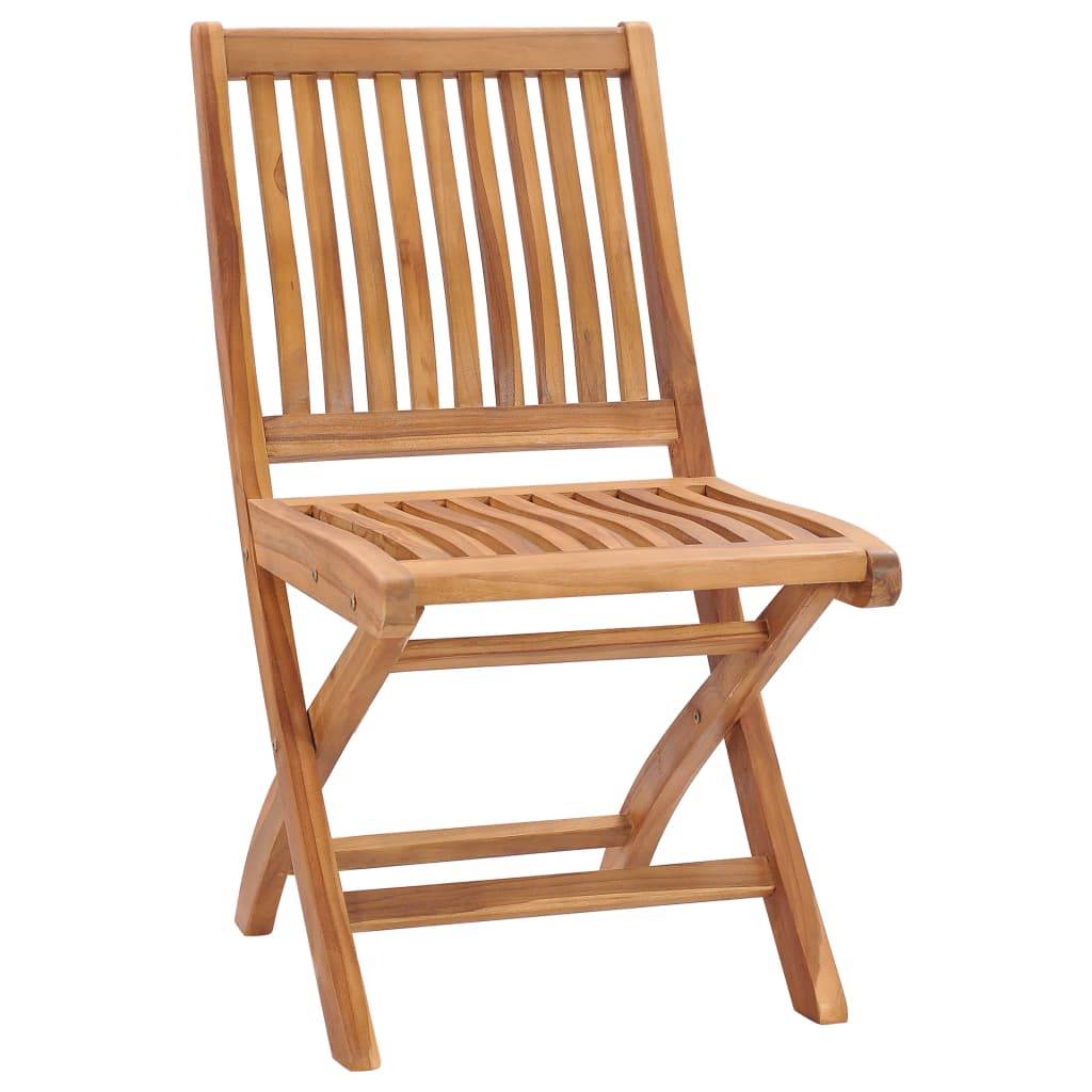 Chaises de jardin lot de 2 teck blanc crème 46.5 x 58 x 88 cm - PANGIVO - Image 3