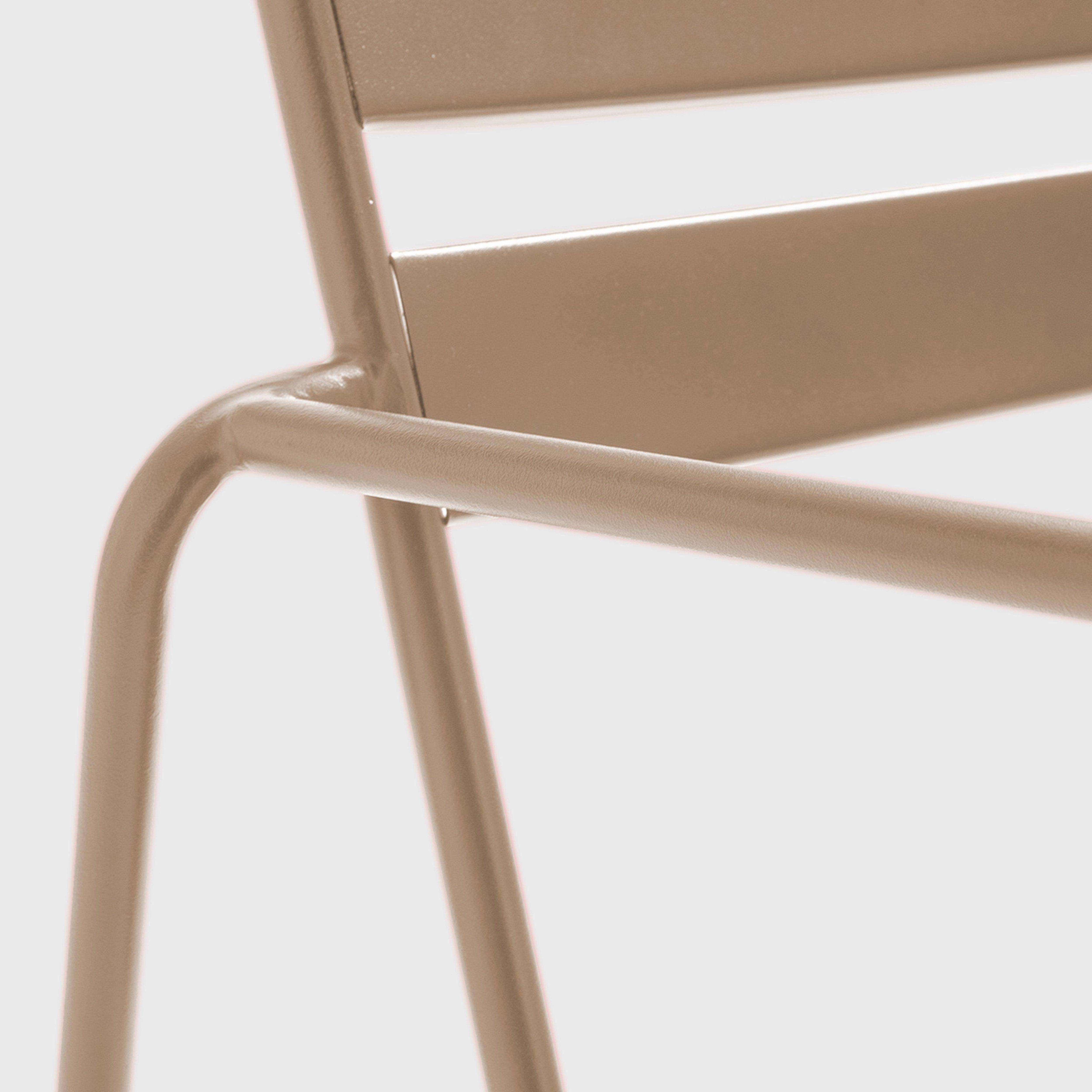 Oviala - Fauteuil de jardin en acier taupe Touquet - Oviala - Imagen 5