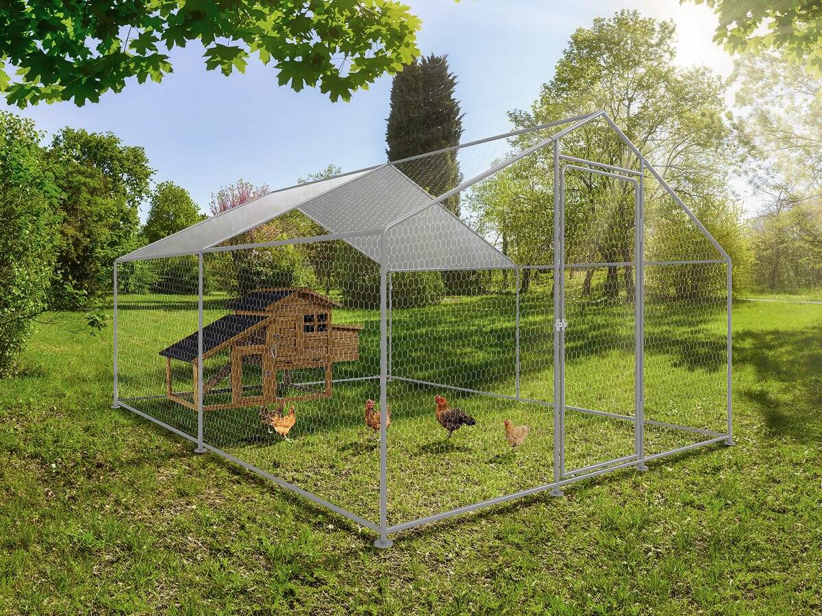 Habitat Et Jardin - Enclos à Poules 12 M² Parc Grillagé 4 X 3 X 2 M Acier Galvanisé -habitat Et Jardin - Imagen 2