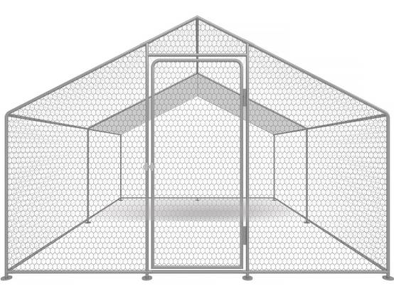 Enclos à Poules 12 M² Parc Grillagé 4 X 3 X 2 M Acier Galvanisé -habitat Et Jardin - Image 4
