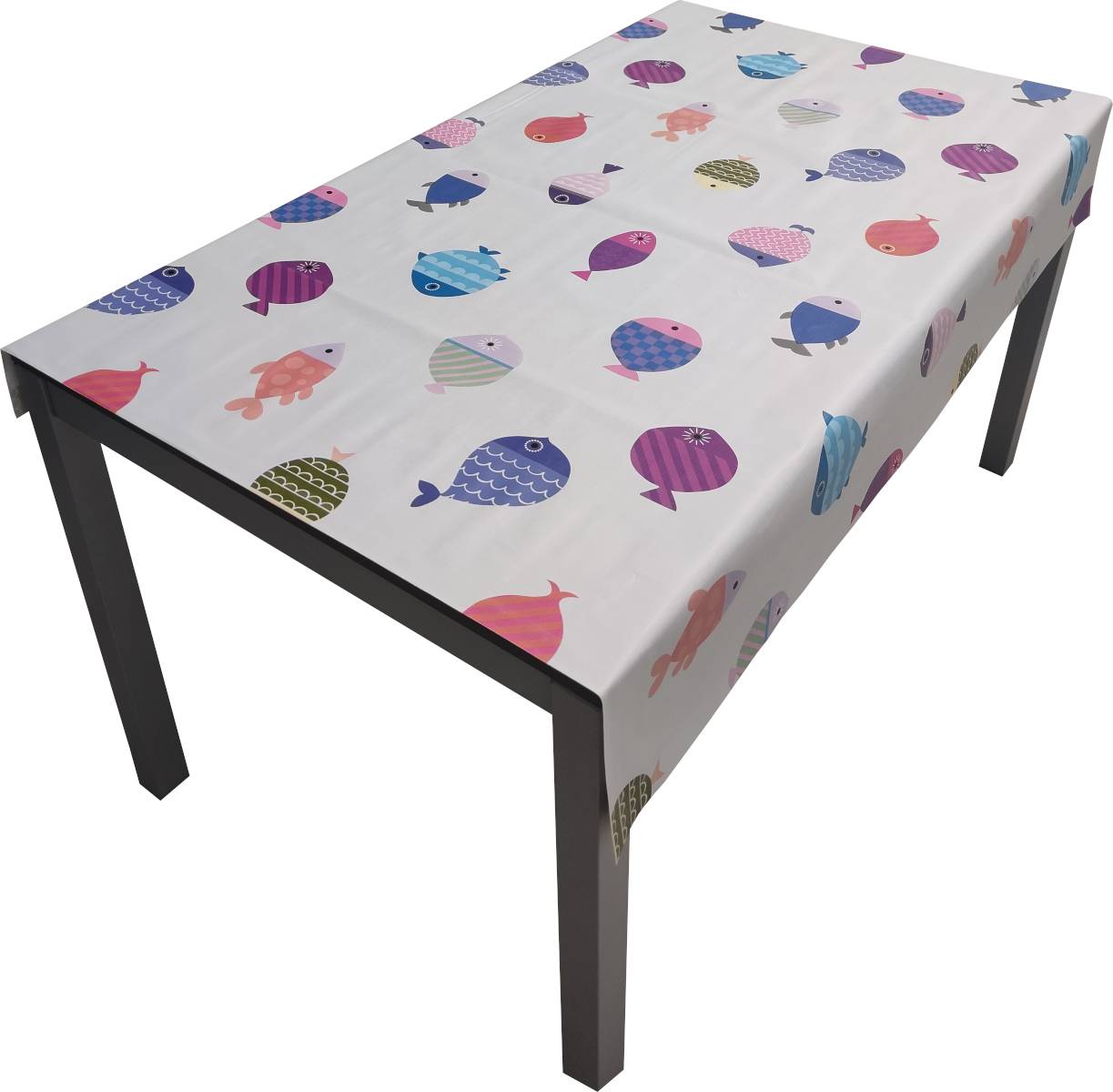 Nappe Composition PVC Base Polyester Anti-taches Poisson Taille 140X220 CM - Image 1