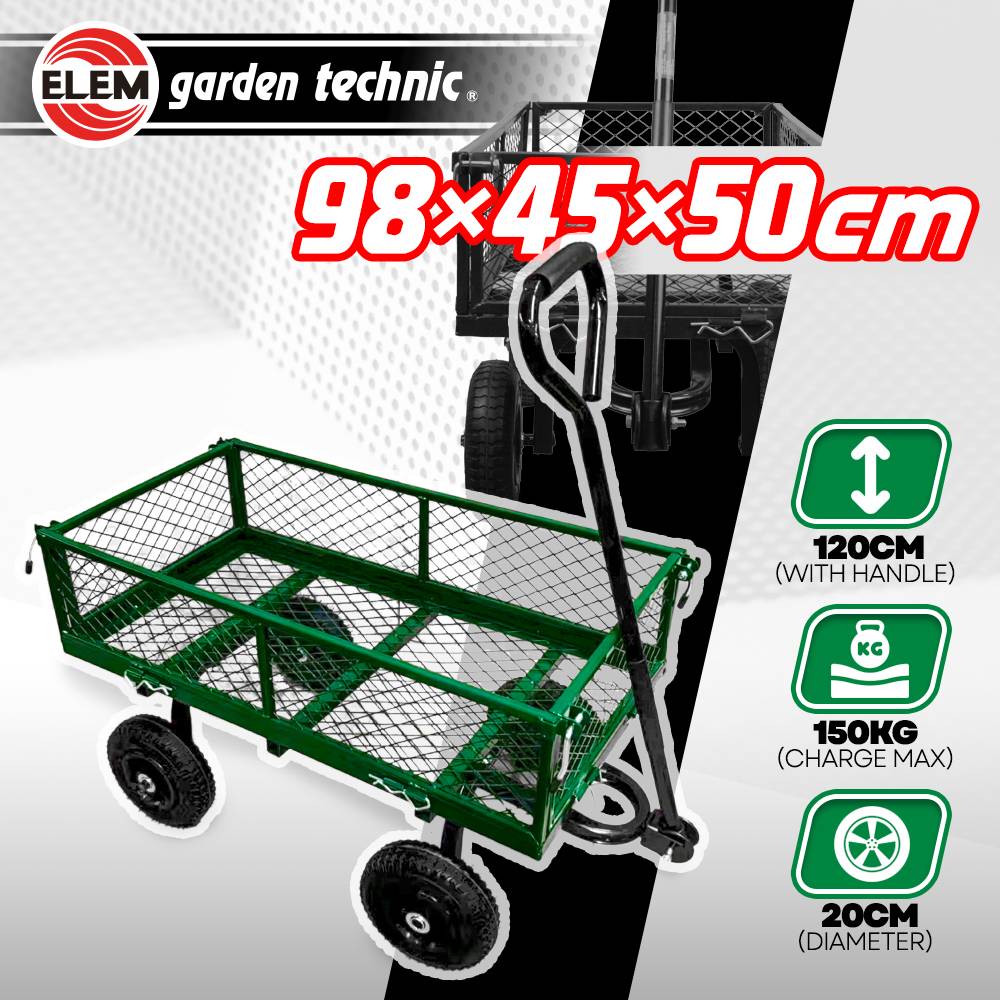 Elem Garden Technic - Chariot de jardin en acier 98X45X50CM - Image 2