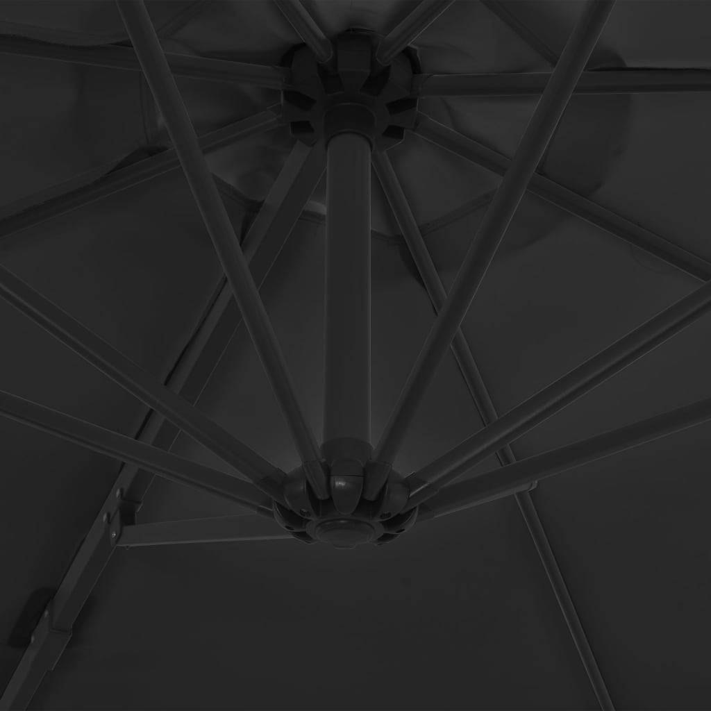 Helloshop26 - Parasol meuble de jardin en porte-à-faux avec mât en acier anthracite 300 cm - Imagen 6