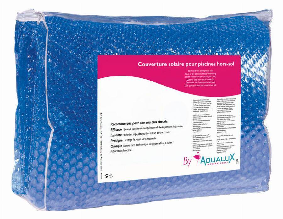 Aqualux - Couverture solaire rectangulaire AQUALUX - pour piscine autoportante - 3.00 x 2.00m - 180µ - 105159 - Imagen 1