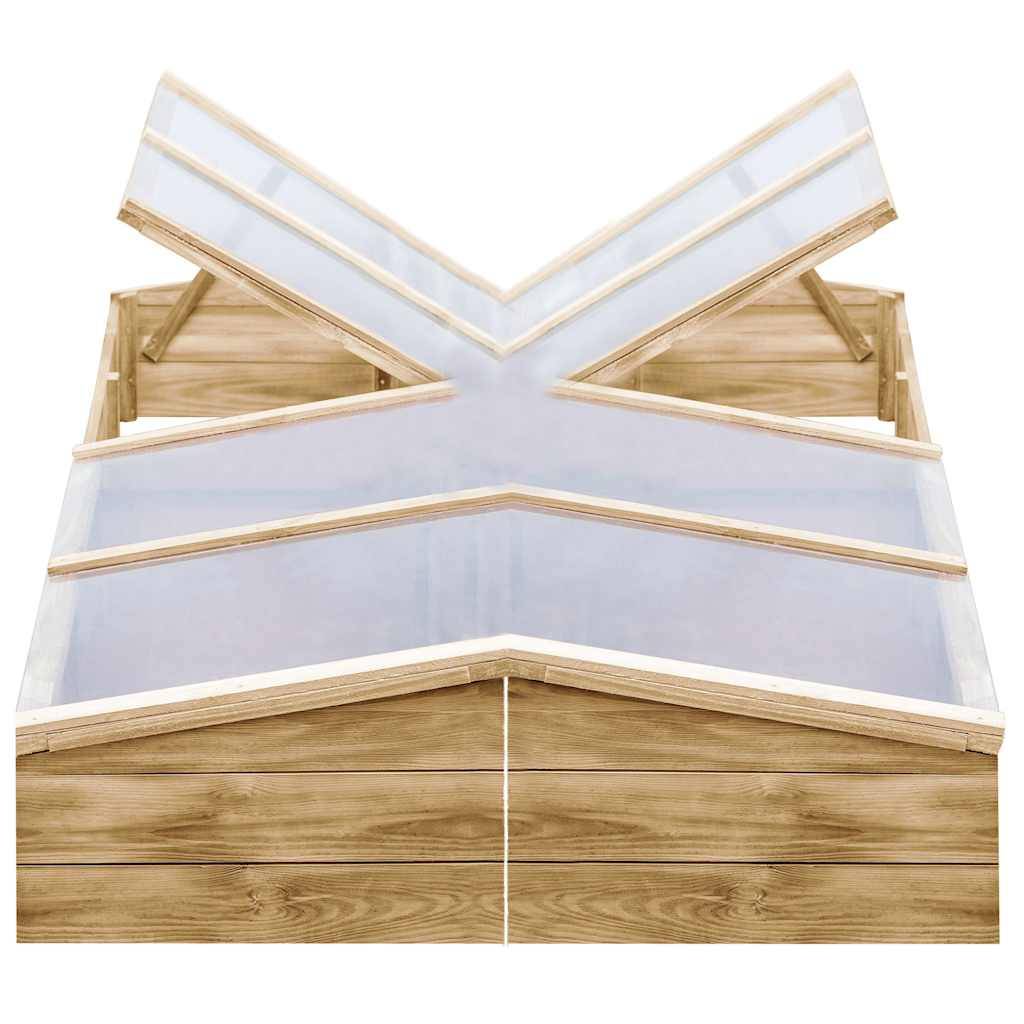 PANGIVO - Serres de jardin bois de pin naturel 200 x 50 x 35 cm - PANGIVO