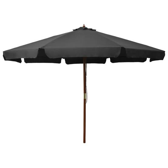 Parasol extérieur mât bois anthracite 330 x 240 cm - PANGIVO - Image 1