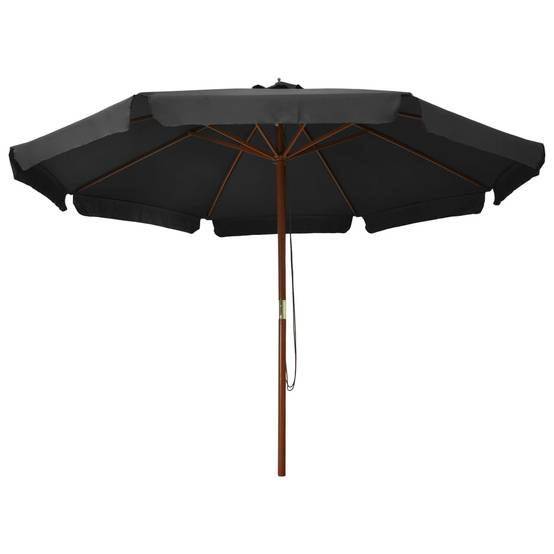 Parasol extérieur mât bois anthracite 330 x 240 cm - PANGIVO - Image 2