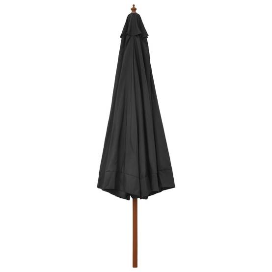 Parasol extérieur mât bois anthracite 330 x 240 cm - PANGIVO - Image 3