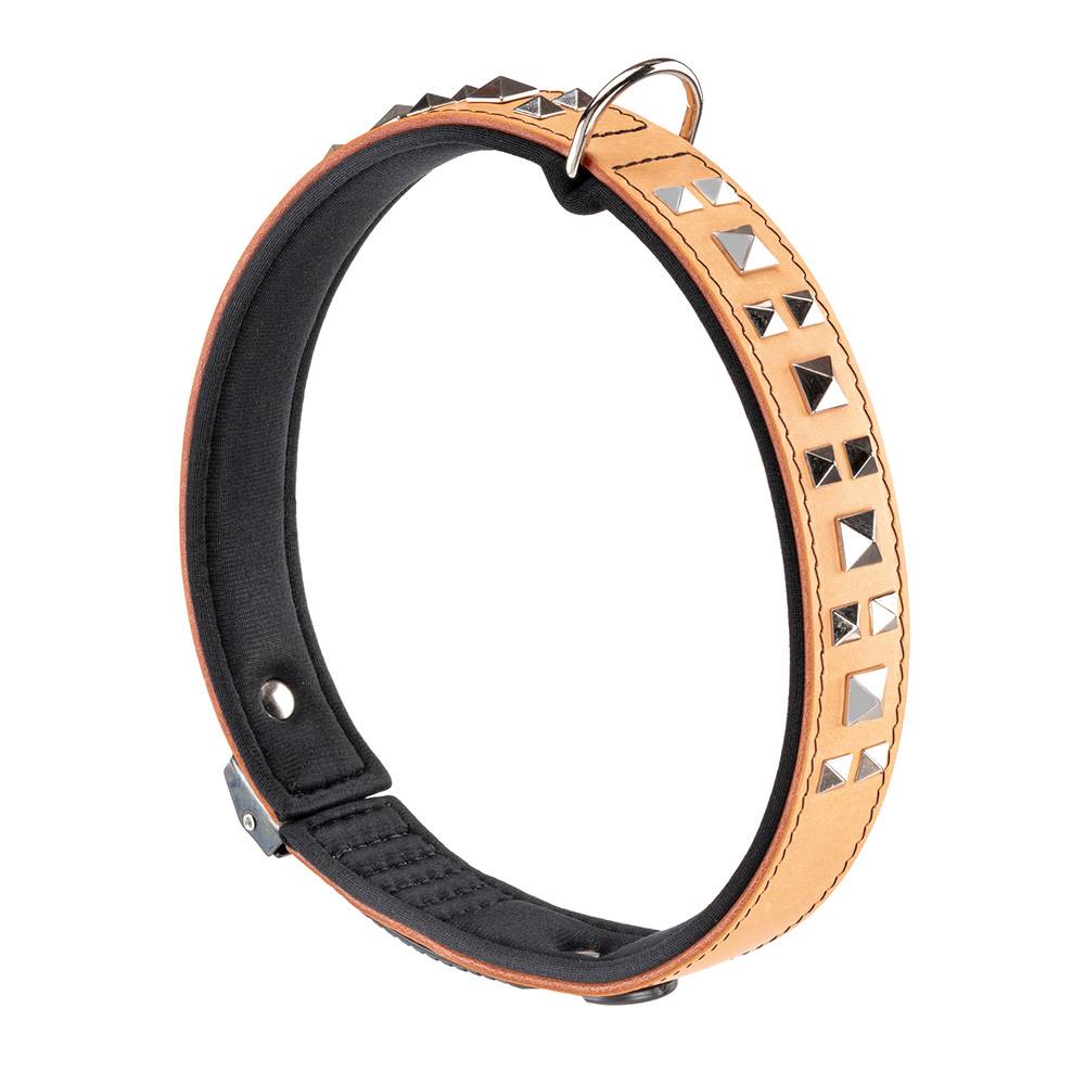 Ferplast - Collier pour Chiens GIOTTO LUXOR C30/67, en Cuir Véritable avec Clous Argentés - Imagen 1