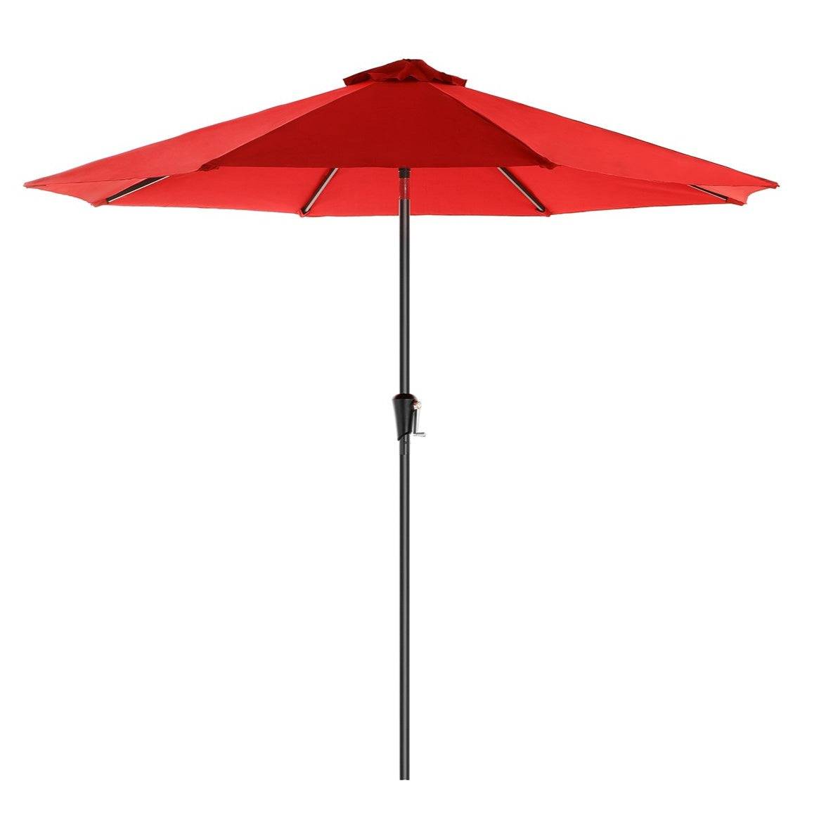 Helloshop26 - Parasol de jardin diamètre 3 m ombrelle protection UPF 50+ toile polyester octogonale inclinable manivelle balcon terrasse piscine plage sans socle r - Imagen 1