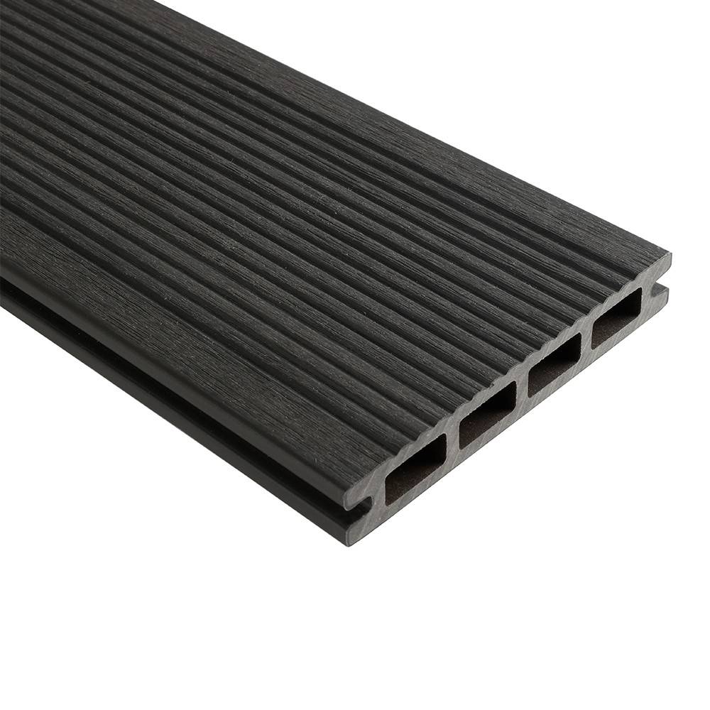 Kit Terrasse Composite NAVIA 15m² - Gris Foncé - 46 lames de terrasse (220 x 14.5 x 2.2 cm) - Fixation par Clips - Terrasse - Imagen 4
