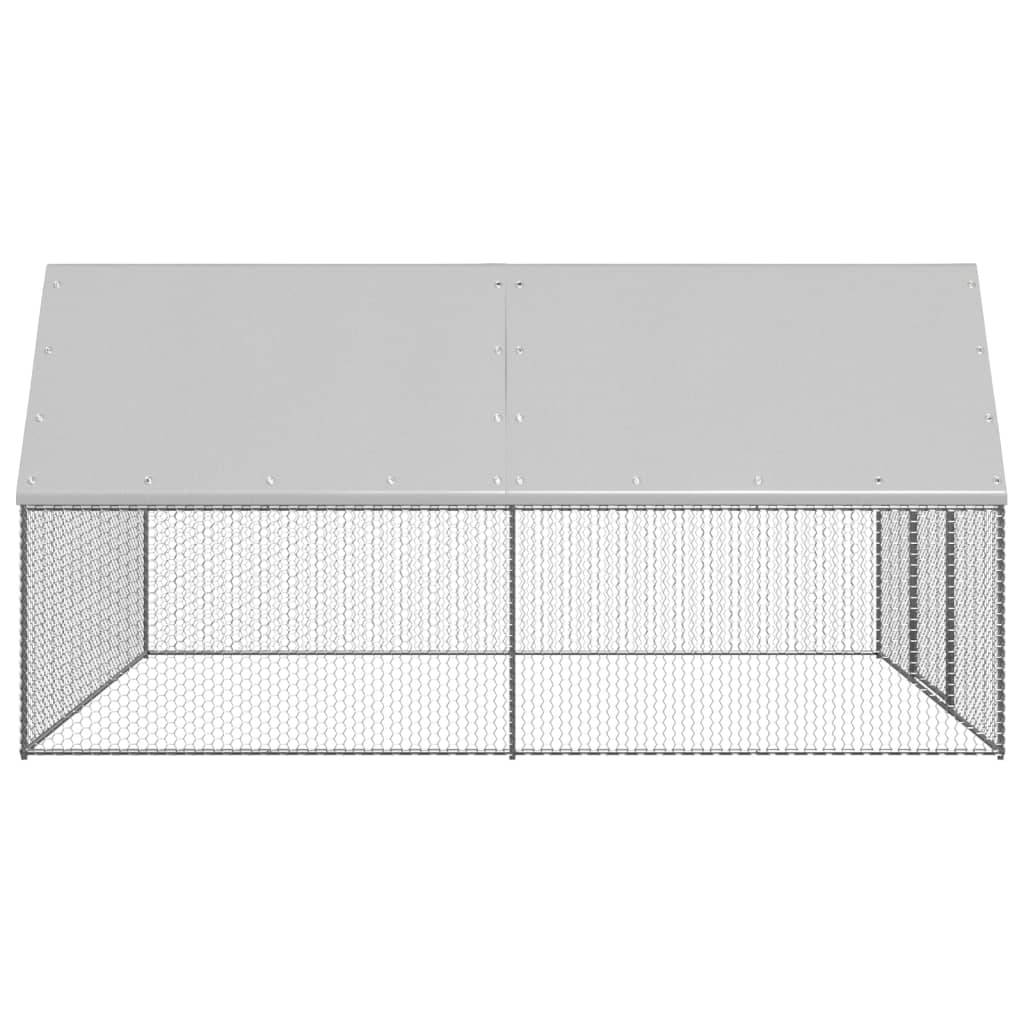 Poulailler d'extérieur 3 x 4 x 2 m acier galvanisé toit en PE - Image 3