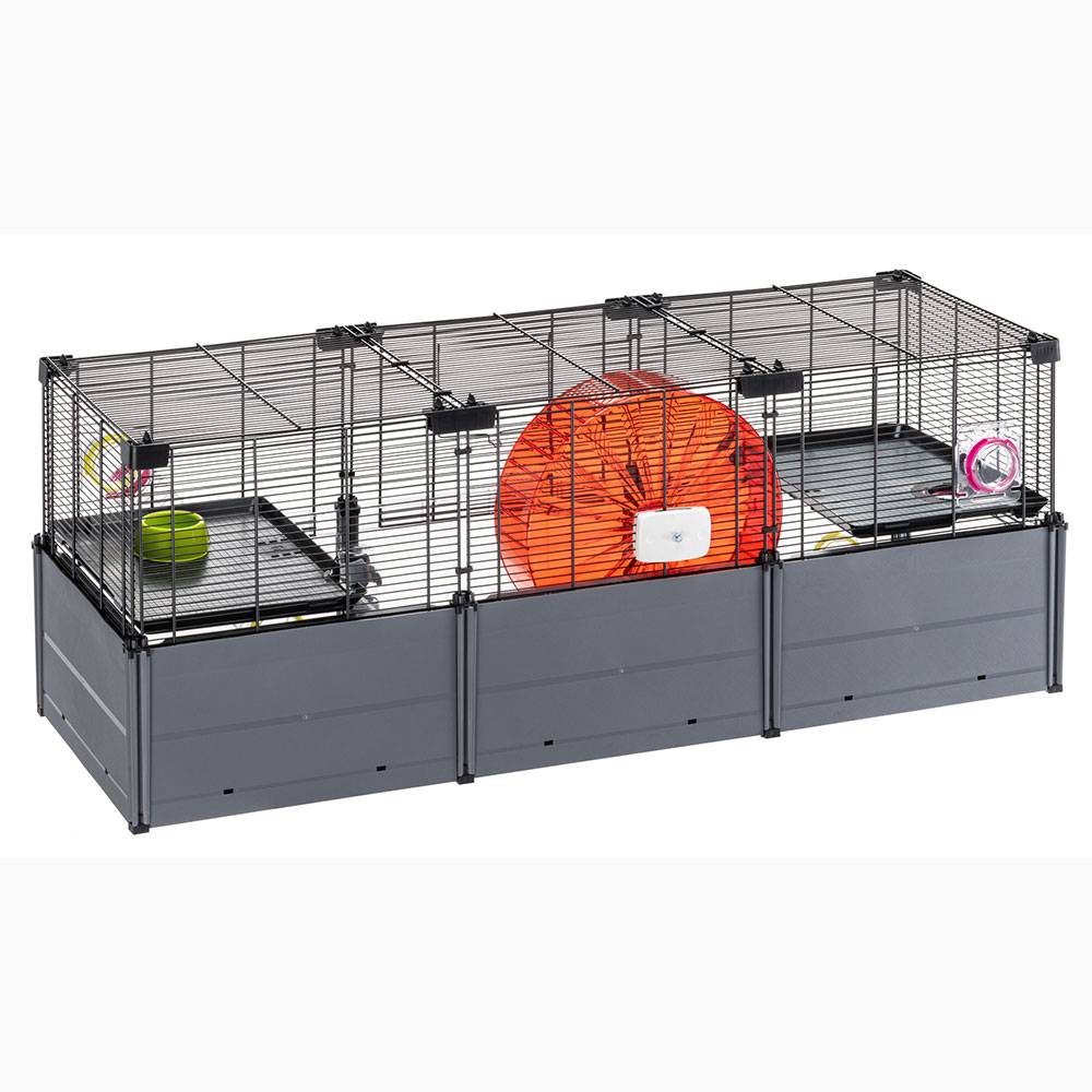 Ferplast - FERPLAST - Cage Hamster - Cage Souris  - Cage Hamster Grande - Grillage Métallique - avec Accessoires - Modulaire - Multipla Hamster, 107,5 x 37,5 xh - Imagen 9