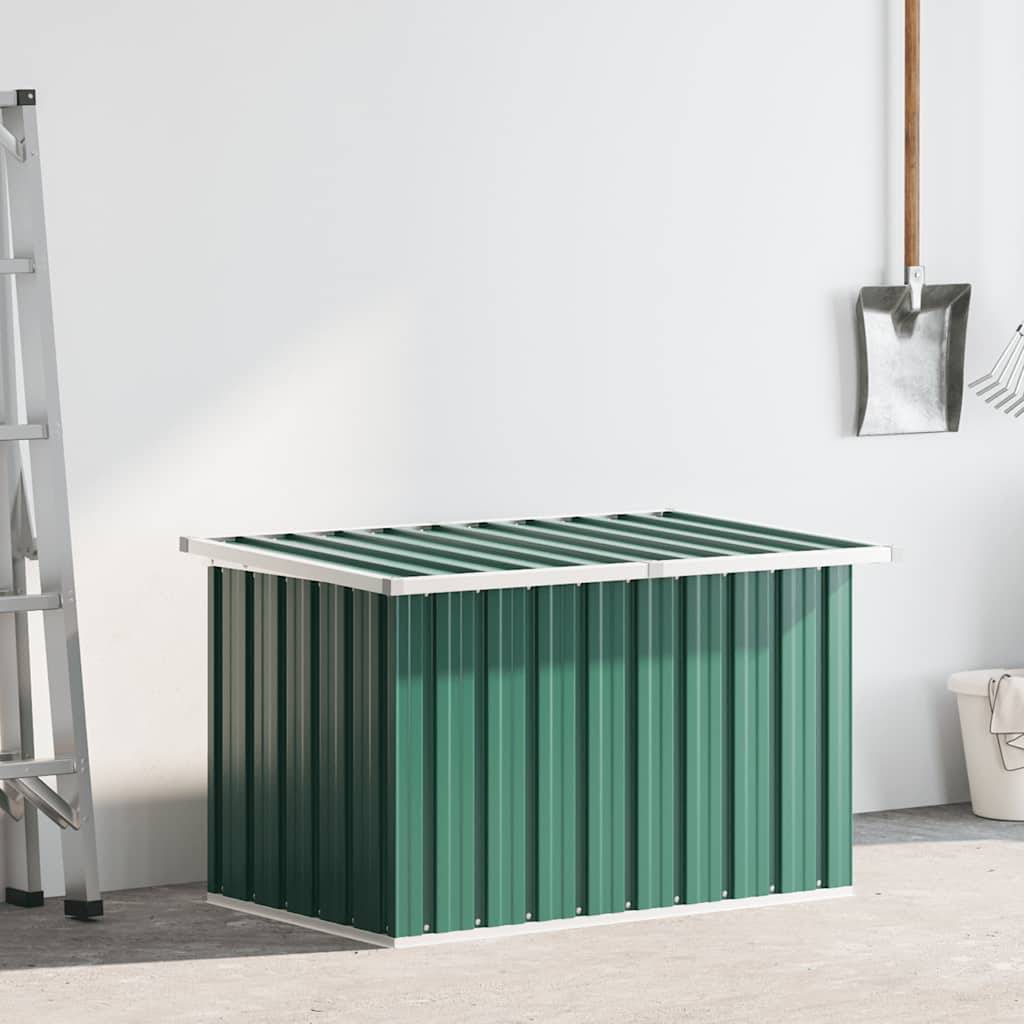 Coffre de Rangement en Acier Galvanisé Robuste pour Jardin Outils Extérieur Vert 109x67x65 cm – ComfortXL Outdoor Living - Image 1