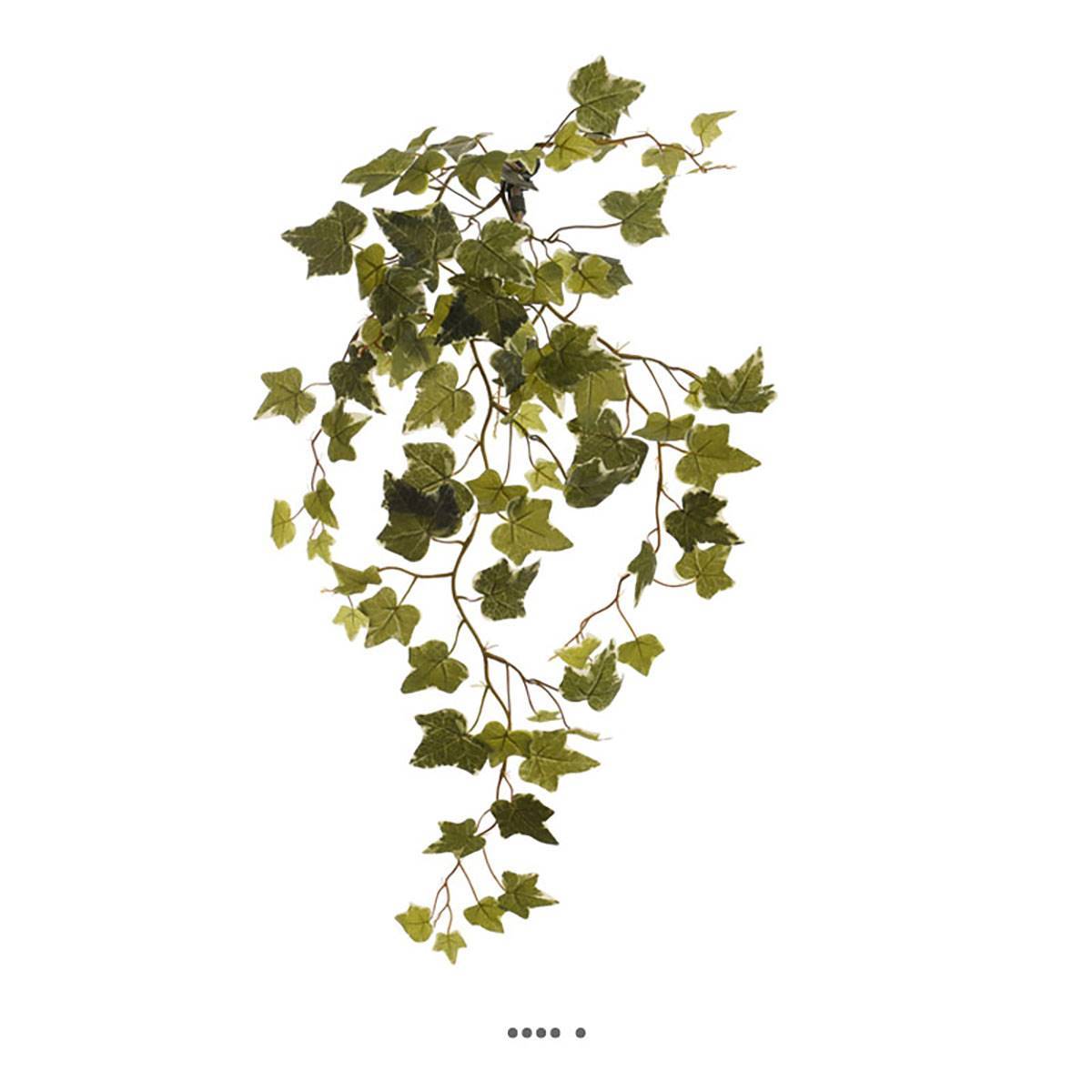 Artificielles - Chute de lierre artificiel L 84cm 88 feuilles vert-blanc - Imagen 1