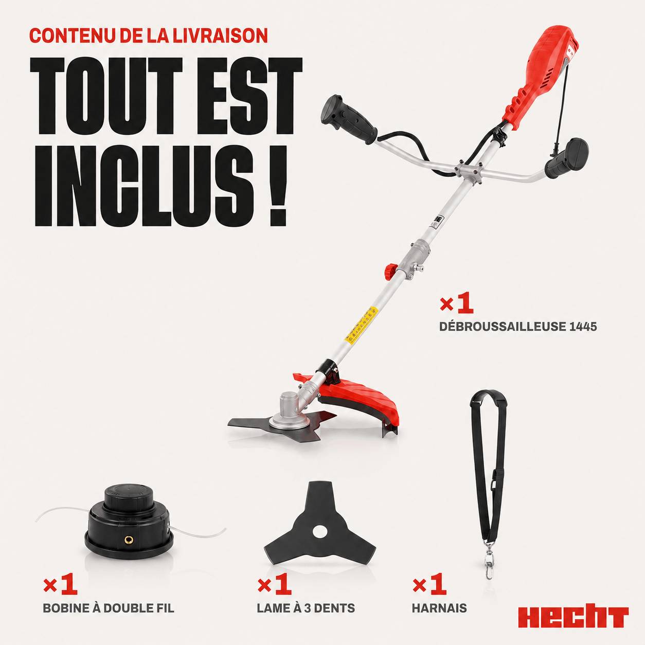 BB Loisir - Hecht 1445 Debroussailleuse electrique 1400W BB LOISIR - Image 9